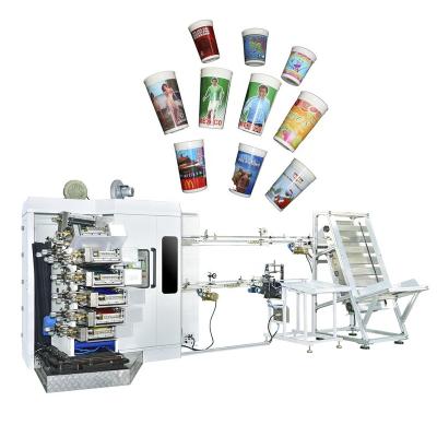 China automatic cup feeding system & Cup counting system. Local factory 7 color 350pcs/min speed QJY-7160B automatic plastic cup printer printing machine for sale