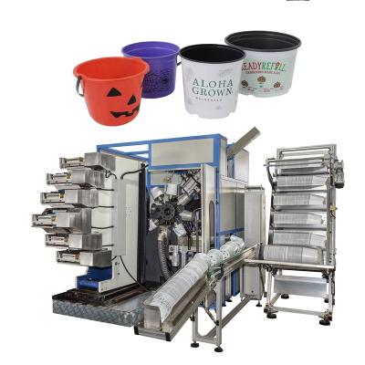 China Pail Feeding System Automatic Pail Feeding System QJY-8250 Bucket Printer Machine For Flower Pot for sale