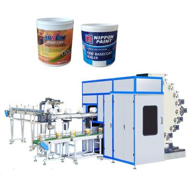 China Pail Feeding System Automatic Pail Feeding System QJY-8250 Bucket Printer Machine in 8 Color Printing for sale