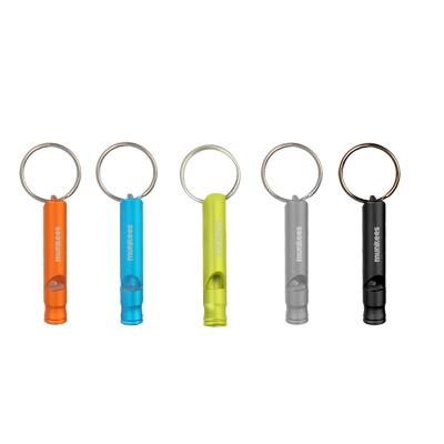 China Aluminum Whistle Keychains, Munkees Sleek Design Whistle Keyrings Lock Chain For Camping, Outdoors, Hiking, Emergency Or Dog Training for sale