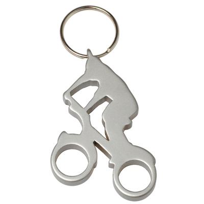 China fun & Aluminum Function Munkees Athlete Biker Bottle Opener Keychains for Great Pocket Fun Gift Giveaways in Assorted Colors for sale