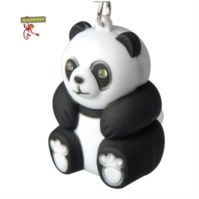 China Fun Munkees Animal Panda LED Flashlight Key Chain With Big Sound EDC Accessory Flashlight Comes In Box Of 10 Pcs for sale