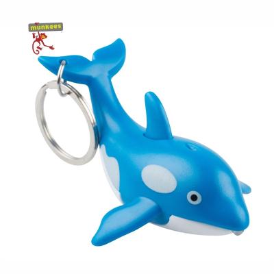 China Fun Munkees Animal Whale LED Flashlight Key Chain With Big Sound EDC Accessory Flashlight Comes In Box Of 10 Pcs for sale