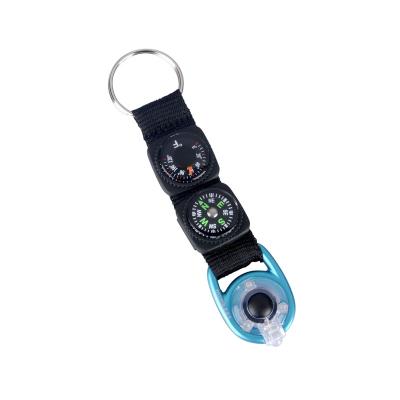 China 3-in-1 Quality LED Head FOB Aluminum Flashlights Munkees Key Chain with Compass and Thermometer for sale