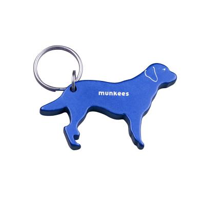 China fun & Function Munkees Aluminum Key Chain Bottle Opener Dog Shape For Fun And Great Gift Giveaways In Assorted Colors for sale