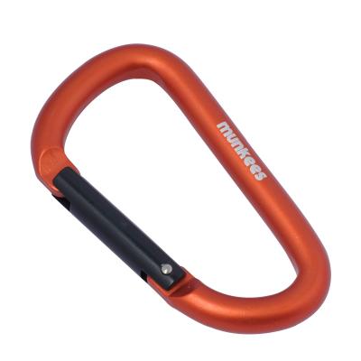 China fun & function Munkees Carabiner aluminum key chain 8 cm D shape great pocket useful and fun gifts in assorted colors for sale