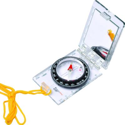 China AceCamp Water Proof Shcok Proof Portable Compass Acrylic Transparent Base Map Compass With Mirror For Outdoor Activities Hiking Mountaineering Backpacking for sale