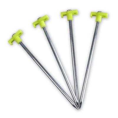 China Pp part the & Q235 Carbon Steel AceCamp Glow in Dark Steel Tent Pegs Tent Stakes for Outdoor Backyard Garden Tent Camping Fishing Hunting Hiking Backpacking for sale