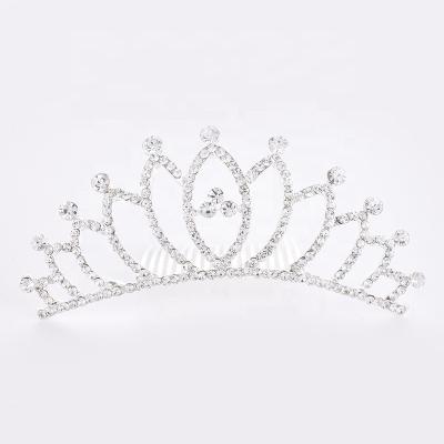 China Princess 2022 Wedding Queen Beauty Crown Hair Ornament Birthday Party Headband Crystal Tiara Bride Crown Bride Hair Accessories Tiara for sale