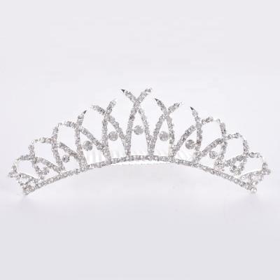 China Princess 2022 Bridal Queen Beauty Headband Birthday Party Hair Tiara Zircon Tiara Fashionable Elegant Rhinestone Tiara for sale