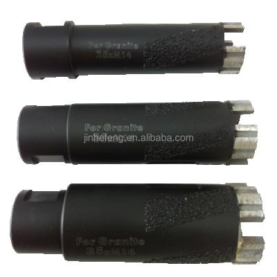 China Drilling Segmented Core Metal Diamond Drill Bits With Vacuum Welded Side Teeth For Granite Or Limestone for sale