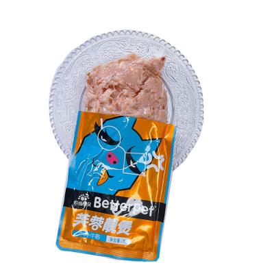 China Factory 75g/bag Wet Cat Food Pet Food Variety Good Quality Cat Viable Fresh Meat Variety Flavor Wet Pet Food for sale