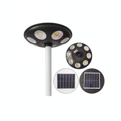 China Theme Park High Power 550mm UFO 1000W Solar Street Garden Light Wall Mounted With Pole for sale