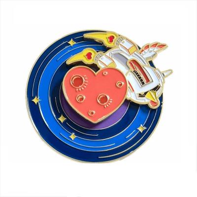 China Custom Brooch Commemorative Cultural Creation Enamel Badge Metal Animation Metal Pendant Pendant Nameplate for sale