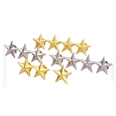 China Customized decoration star pentagon metal badge star badge brooch personality manufacturers wholesale for sale