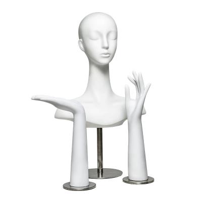 China Factory direct fashion female female head plastic white neck senior mannequin for sale