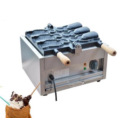 China Snack Factory Ice Cream Fish Forms Commercial Taiyaki Machine Open Mouth Taiyaki Waffle Maker For Sale for sale