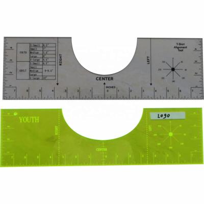 China Plastic T-shirt Alignment Ruler T-shirt Ruler Guide For Vinyl, Shirt Alignment, Transparent T-Ruler for sale