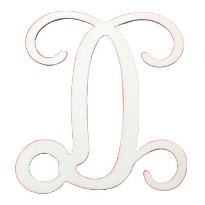 China Europe Monogram Font Ornament Wooden Letter D for sale