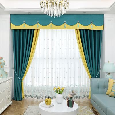 China Blackout Shading Solid Color Fabric Quilting Blackout Drapes And Drapes For Bed Room for sale