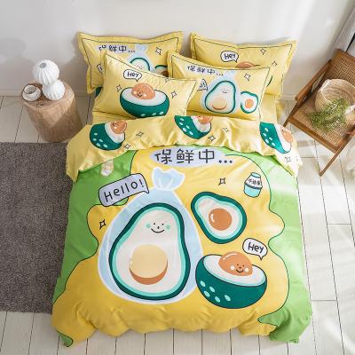 China Nondisposable Cartoon Four-Piece Set Kids Duvet Cover Set Baby Crib Bedding Set 100% Cotton Luxury for sale