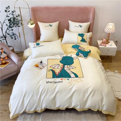 China Nondisposable Cartoons Send Pillow Baby Sheets Bedding Set Kids Children's Bedding Set Summer Sheet for sale