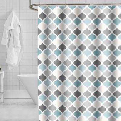 China 2021 Sustainable Thickened Waterproof Polyester Shower Curtains Bathroom Bath Curtain for sale