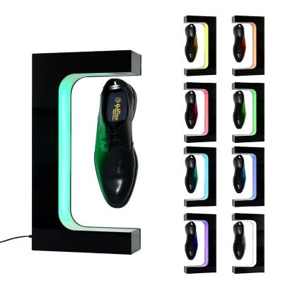 China Levitating Exhibition LED Light Sneaker Shoe Shelf For Shop Front Home Decor, Advertising Show Shoe Shop Display Display for sale