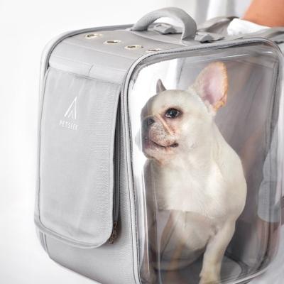 China Petseek Breathable Dog Backpack Pet Bag Travel Products Supplies Cages Backpack Fashion Bag Custom Travel for sale