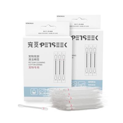 China Hot Selling Bamboo Cotton Swabs Eco-friendly Large Head Ear Stick Cleaning Medical Science Cotton Buds Pet Care for sale