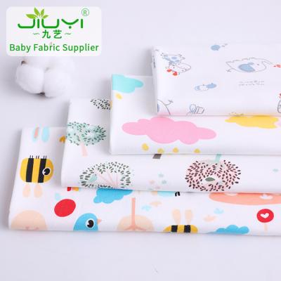 China New Popular Design Organic 100% Cotton Knitted Interlock Printed Felt Knitted Fabric for sale