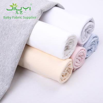 China Soft Organic New Products And Breathable Plain Knit Stretch Cotton Baby Cloth Jersey Fabric for sale