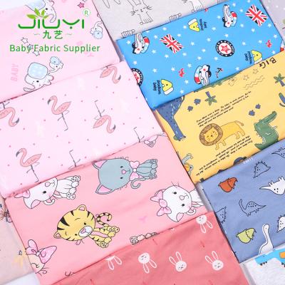 China Printed Spandex Polyester Pattern Baby Milk Cloth Fabric Organic Simple Knitted Cute Fabric for sale