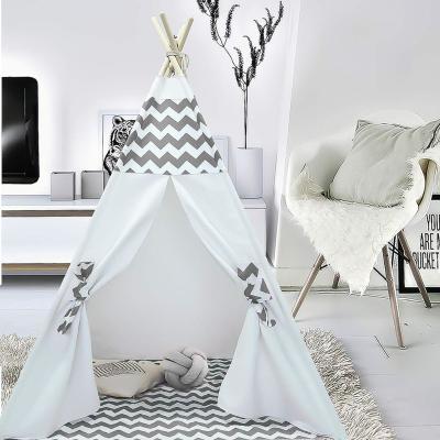 China Easy Foldable Kids Play Tent Kids Cotton Canvas Teepee Tent Kids Play Tent Indoor Outdoor Toy Tent for Girls and Boys for sale