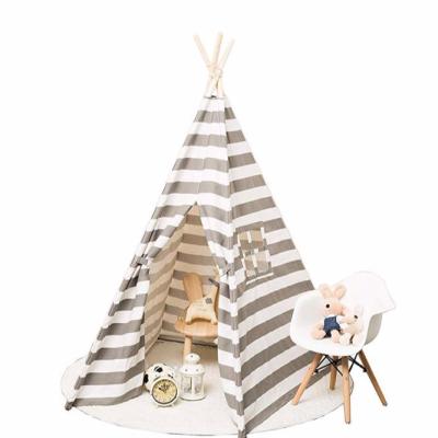 China Easy Foldable Kids Play Tent Small Toy Tent Portable Kids Play Tent Boy Stripe Canvas Game Tent Kids Toy Tent for sale