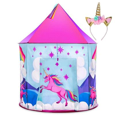 China Easy Foldable Unicorn Toys Children's Play Tent for Girls Princess Castle Kids Play Indoor Tent, Kids Toy Tent Play House for sale