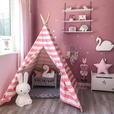 China Sports Toy Kids Teepee Tent for Girls Princess, Indoor Outdoor Canvas Kids Play Tent with Carry Case Portable Kids Play Room for sale