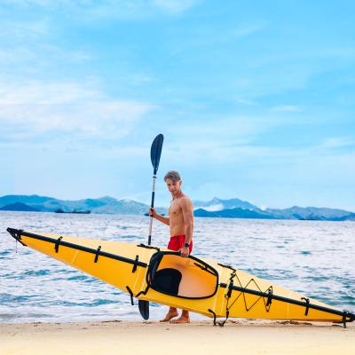 China 0.9mm PVC Europe dropshipping cheap China sea one person travel lightweight folding origami portable fishing canoe/kayak for sale for sale