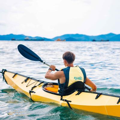 China 0.9mm PVC Terravent folding pesca single seat kayak origami kajak foldable portable fishing sit in canoe plastic kayaks for sale