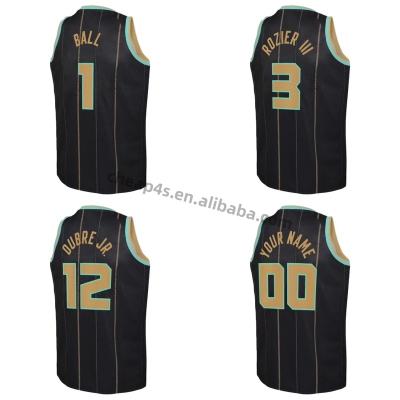 China Cheap Charlotte Hornet Stitched Basketball Jersey Wholesale QUICK DRY Men Black Quick Dry USA Ball Shirts Retro Team Basketball Uniform #1 for sale