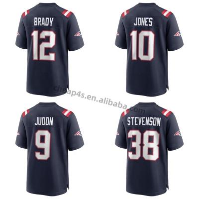 China Wholesale New England Patriot QUICK DRY Tank Top American Football Men's Navy Stitched USA Football Uniform #12 Brady #9 Jones for sale