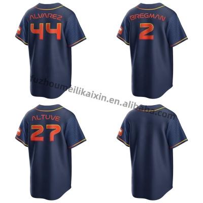 China New Antibacterial Quilted Space City Connect Houston Astro #27 Jose Altuve #44 Yordan Alvarez Baseball Jersey Top Embroidery Jersey for sale