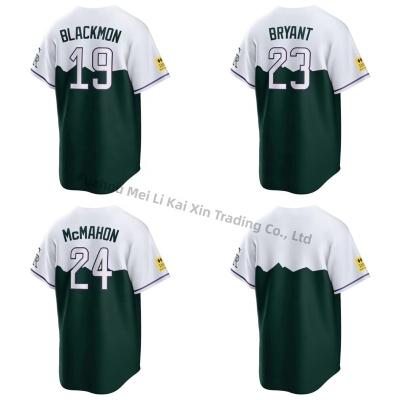 China Wholesale Antibacterial Colorado Rockie Pitched Baseball Jersey Cheap Baseball Jersey Mens Green Team Uniform #19 Blackmon #23 Bry Wear for sale