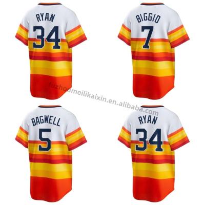 China Good Quality Wear Team Uniform #27 Altuve #34 Ryan Cheap Wholesale Mens Antibacterial Houston Astro Stitched Navy Baseball Jersey for sale