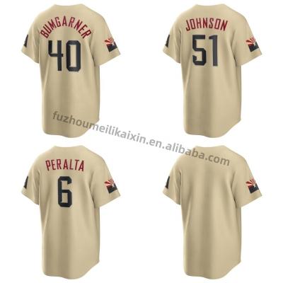 China Bumgarner 51 Johnson 5 Escobar Coolbase Antibacterial 2023 Diamond Back City Of Arizona 40 Baseball Jerseys Link Top Baseball Quilted Shirts for sale