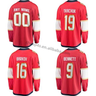 China Shirts & Complete Team Club Hockey Uniform Red #19 Tkachuk #16 Barkov Wholesale Florida Panther Retros Ice Hockey Men's Stitched Tank Top Custom Made for sale