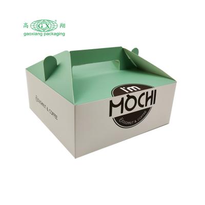 China Recycled Materials Wholesale SENCAI Bakery Donuts Custom Printing Paper Box With Handle for sale