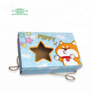 China Recycled Materials Logo Fancy Paper Mailer Box Child Dressing Book Custom Toys Corrugated Box Packaging Window Box for sale