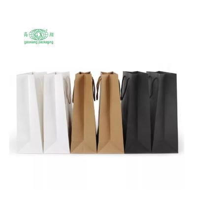 China Customized Recyclable Recyclable Brown Kraft Paper Shopping Bag With Twisted / Flat Handle for sale