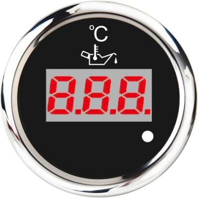 China 316 stainless steel digital car fuel temperature gauge 52 mm with high-gloss backlight for sale